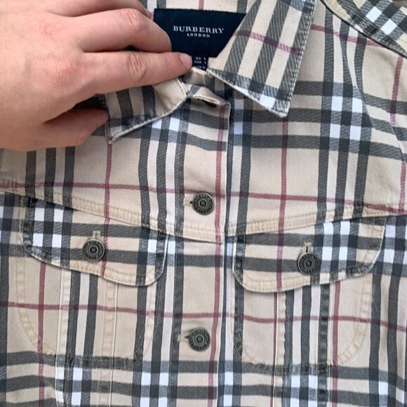 Vintage Burberry London Novacheck Bomber Jacket Size 6 - Picture 8 of 16